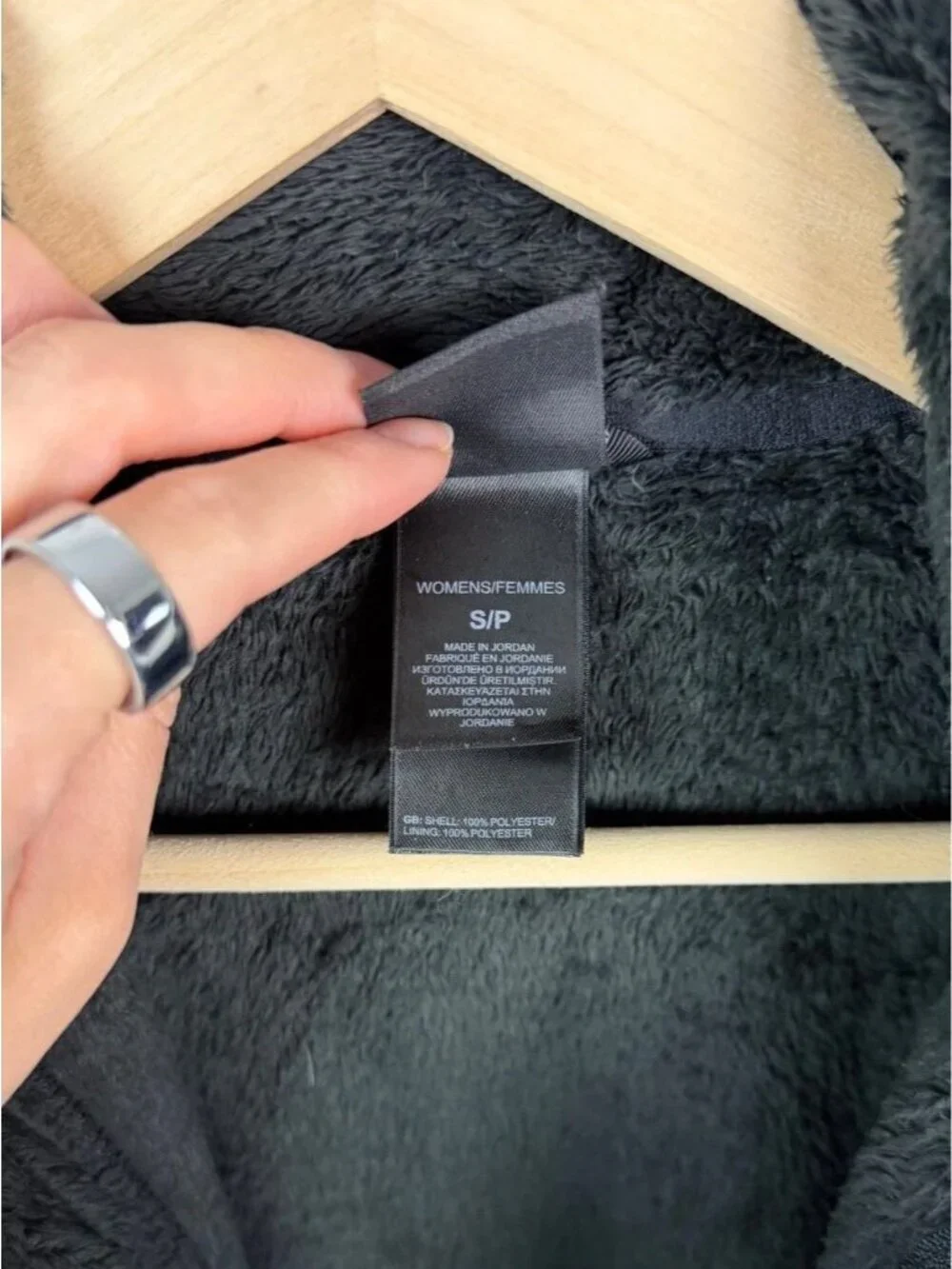 The North Face Black Fuzzy Plush Fleece Jacket Full Zip Size Small Women’s